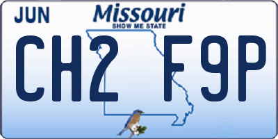 MO license plate CH2F9P