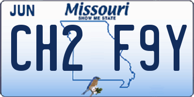 MO license plate CH2F9Y