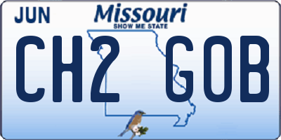 MO license plate CH2G0B