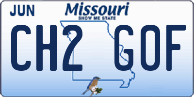 MO license plate CH2G0F