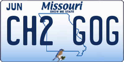 MO license plate CH2G0G