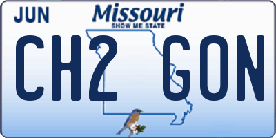 MO license plate CH2G0N
