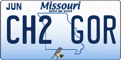 MO license plate CH2G0R