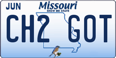 MO license plate CH2G0T