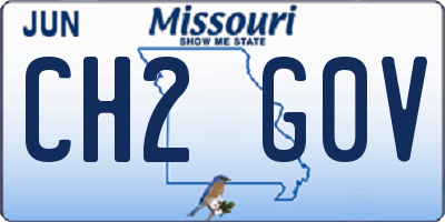 MO license plate CH2G0V