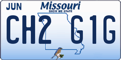 MO license plate CH2G1G