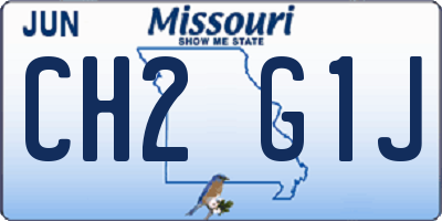 MO license plate CH2G1J