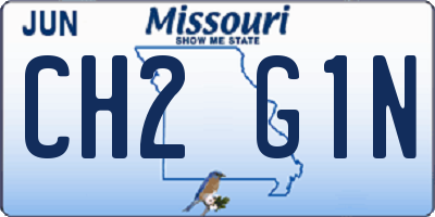 MO license plate CH2G1N