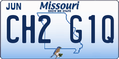 MO license plate CH2G1Q