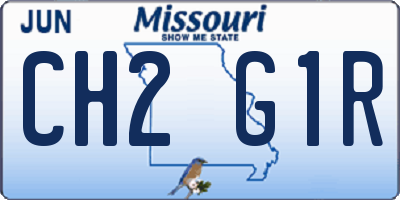 MO license plate CH2G1R