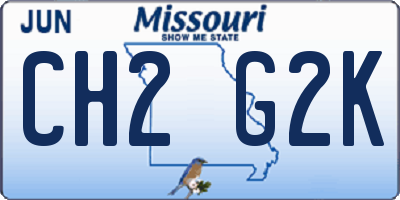 MO license plate CH2G2K