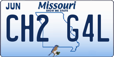 MO license plate CH2G4L