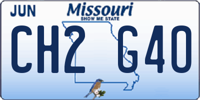 MO license plate CH2G4O