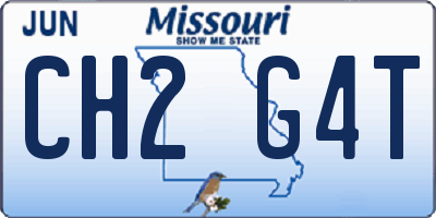 MO license plate CH2G4T