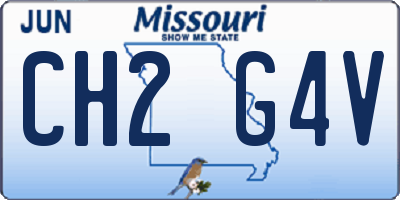 MO license plate CH2G4V