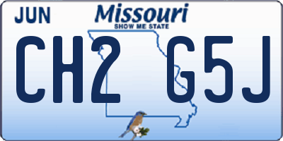 MO license plate CH2G5J