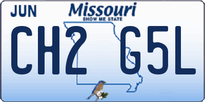 MO license plate CH2G5L