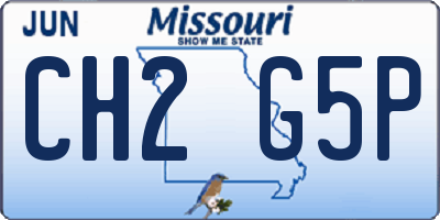 MO license plate CH2G5P