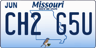 MO license plate CH2G5U