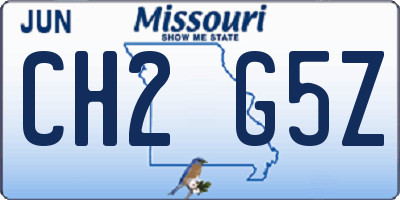 MO license plate CH2G5Z