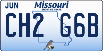 MO license plate CH2G6B