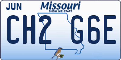 MO license plate CH2G6E