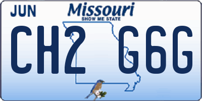 MO license plate CH2G6G