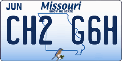 MO license plate CH2G6H