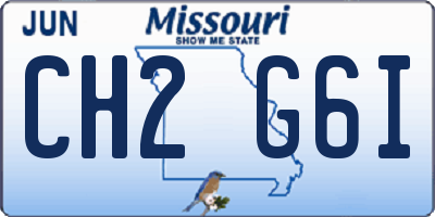 MO license plate CH2G6I