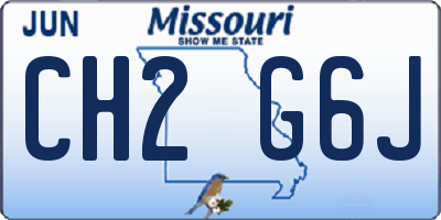 MO license plate CH2G6J