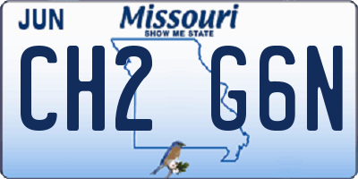MO license plate CH2G6N