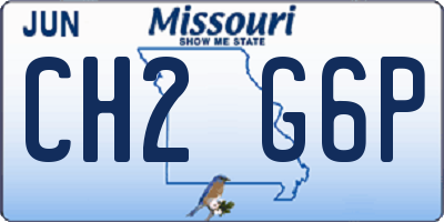 MO license plate CH2G6P