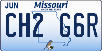 MO license plate CH2G6R