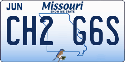 MO license plate CH2G6S