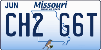 MO license plate CH2G6T