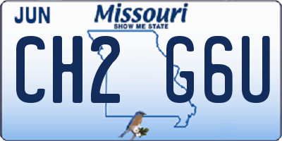 MO license plate CH2G6U