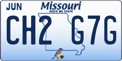 MO license plate CH2G7G