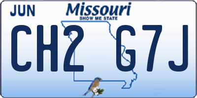 MO license plate CH2G7J