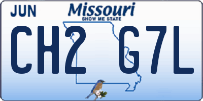 MO license plate CH2G7L
