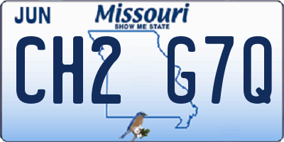 MO license plate CH2G7Q