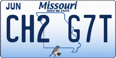 MO license plate CH2G7T