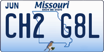 MO license plate CH2G8L