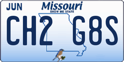 MO license plate CH2G8S