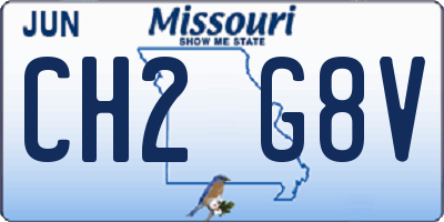 MO license plate CH2G8V