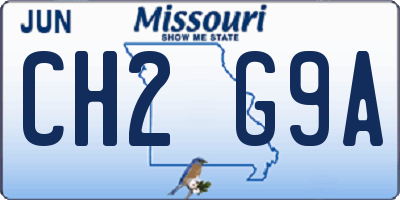 MO license plate CH2G9A