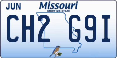 MO license plate CH2G9I