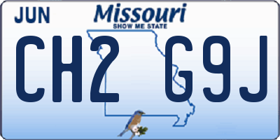 MO license plate CH2G9J