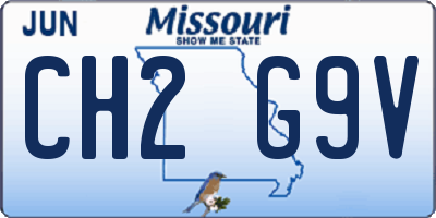 MO license plate CH2G9V