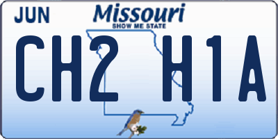 MO license plate CH2H1A