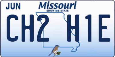 MO license plate CH2H1E